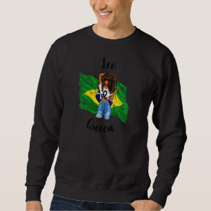 Womens Afro Brazilian Leo Queen African Zodiac Bra Sweatshirt