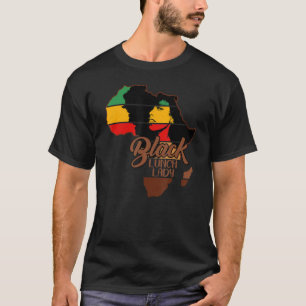 Womens Afro Melanin Black Lunch Lady Back History T-Shirt