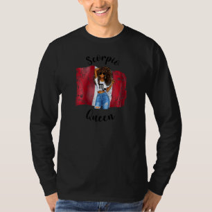 Womens Afro Peruvian Scorpio Queen African Peru Fl T-Shirt