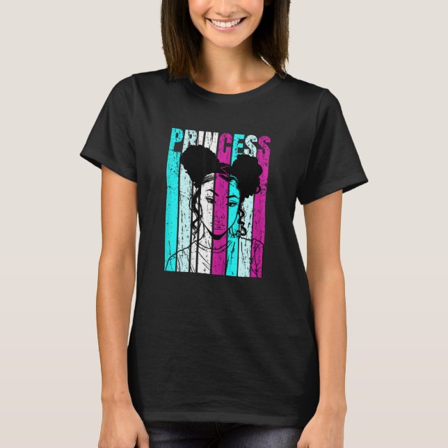 Womens Afro Princess Black Empowerment Black Pride T-Shirt (Front)