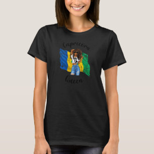 Womens Afro St Vincent Capricorn Queen African St T-Shirt