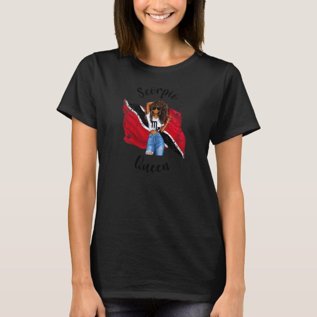 Womens Afro Trinidad Tobago Scorpio Queen African  T-Shirt (Front)