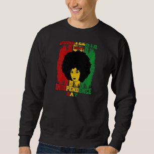 Womens Afro Woman Juneteenth Is My Independence Da Sweatshirt