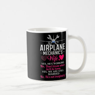 Womens Aircraft Mechanic Wife Aeroplane Maintenanc Coffee Mug