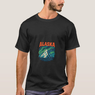 Womens Alaska Wilderness Retro Northern Adventure T-Shirt