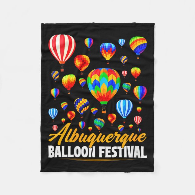 Womens Albuquerque Hot Air Balloon Festival Balloo Fleece Blanket (Front)