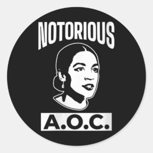 Womens Alexandria Ocasio-cortez The Notorious Aoc Classic Round Sticker