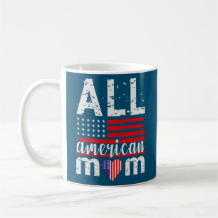 Womens All American Mom mothers day women's day Coffee Mug