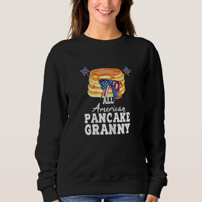 Womens All American Pancake Granny Grandma Women Sweatshirt (Front)