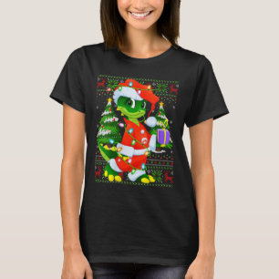 Womens Alligator Christmas Lights Santa Costume Ug T-Shirt