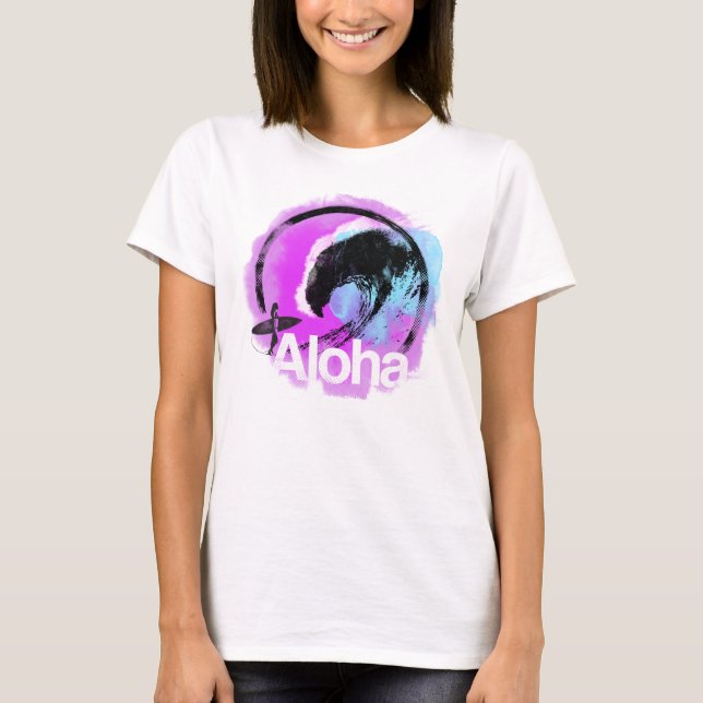 Women's "Aloha Wave" Surf T-Shirt (Front)