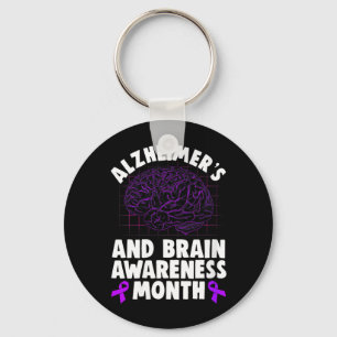 Womens Alzheimers and Brain Awareness Month Key Ring