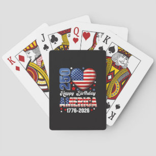 Women's America USA 250 Years Birthday 250th Anniv Playing Cards