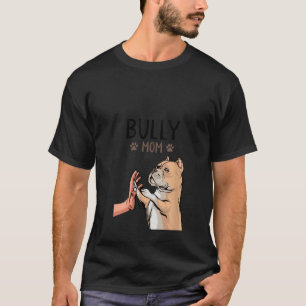 Womens American Bully Mom Dog Mama Dog Holder V Ne T-Shirt