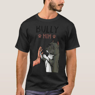 Womens American Bully Mum Dog Mama Dog Holder T-Shirt