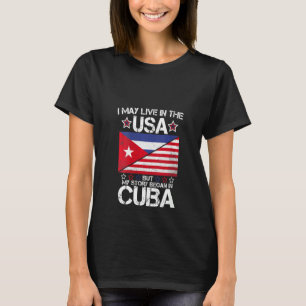 Womens American Cuban Roots Flag   My Story Began  T-Shirt