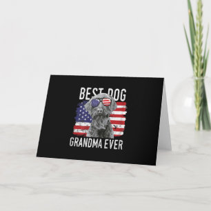 Womens American Flag Best Dog Grandma Ever Giant Thank You Card