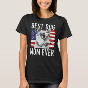 Womens American Flag Best Dog Mum Ever Chihuahua U T-Shirt