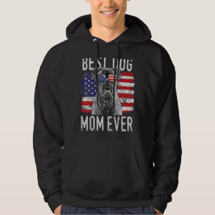 Womens American Flag Best Dog Mum Ever Pekingese U Hoodie