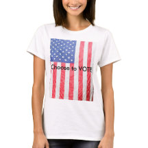 Women's American Flag Choose to Vote T-shirt