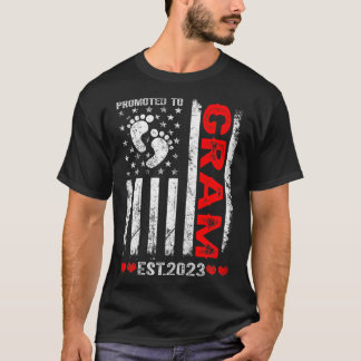 Womens American Flag Promoted To Gram 2023 Mothers T-Shirt