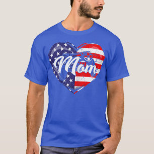 Womens American Flag Video Game Mum Apparel Funny T-Shirt