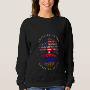 Womens American Grown Armenian Heart Love Armenia  Sweatshirt
