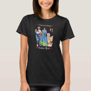 Womens American Raised Aruban Blood Usa Flag Aruba T-Shirt