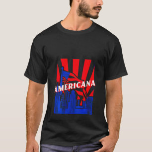 Womens Americana, City, Flag, BJJ, Jiu Jitsu, MMA, T-Shirt