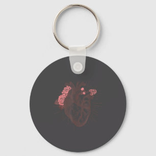 Women's Anatomical Heart Human Heart Anatomy Shirt Key Ring
