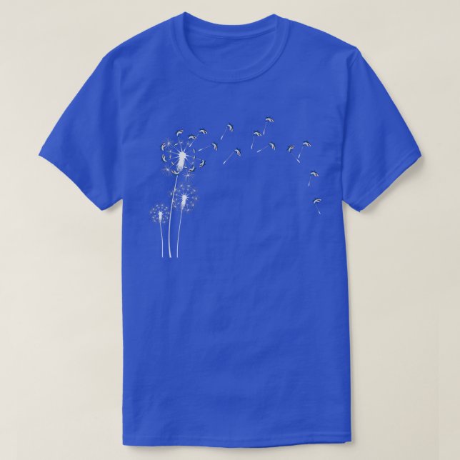 Womens Animal Flower PlantDandelion Great White Sh T-Shirt (Design Front)