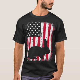 Womens Animal Lover Vintage American Flag 4th Of J T-Shirt