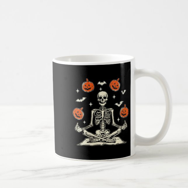Womens Anti Trump Skeleton Halloween V-neck  Coffee Mug (Right)