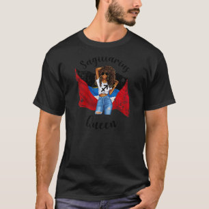 Womens Antiguan Sagittarius Queen Afro African Zod T-Shirt