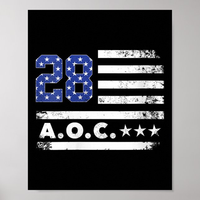 Womens Aoc 2028 A.o.c. 2028 For President American Poster (Front)