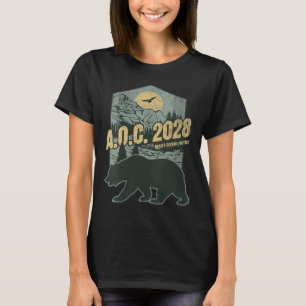 Womens Aoc 2028 For President Resist Bear Alexandr T-Shirt