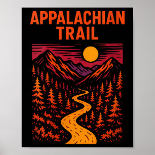 Womens Appalachian Trail Hiking Adventure Retro Me Poster