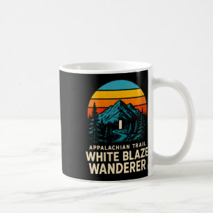 Womens Appalachian Trail White Blaze Wanderer Retr Coffee Mug