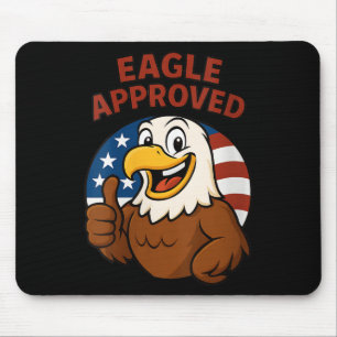 Womens Approved Thumbs Up Patriotic Usa American F Mouse Pad
