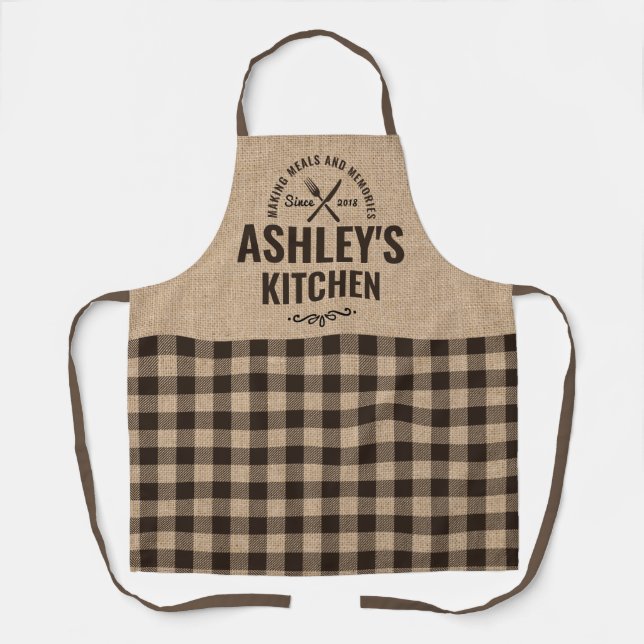 Women's Apron Chef Nana Kitchen Baking Cooking BBQ (Front)