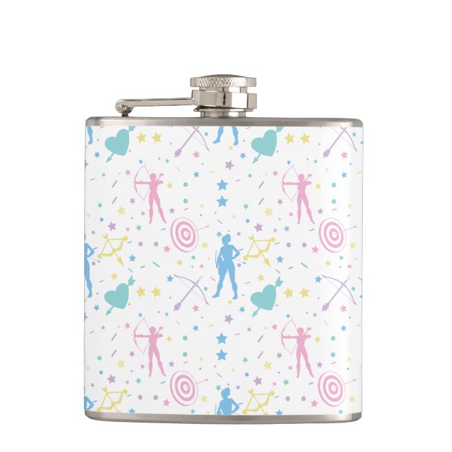 Women's Archery - Archer Bow Arrow Hip Flask (Front)