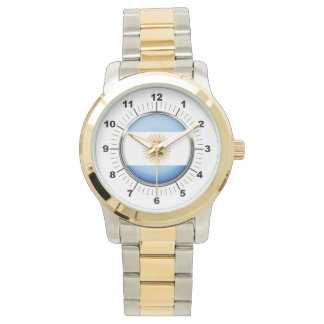 Women's Argentina Flag Oversized Two-Tone Watch