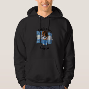 Womens Argentina Sagittarius Queen Afro African Ar Hoodie