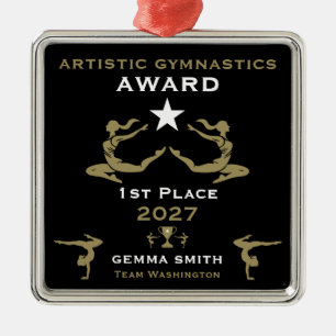 Women's Artistic Gymnastics Metal Ornament