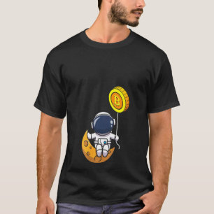 Womens Astronaut Bitcoin Btc To The Moon Universe T-Shirt