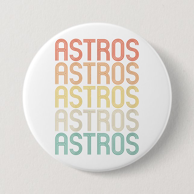 Womens Astros  7.5 Cm Round Badge (Front)