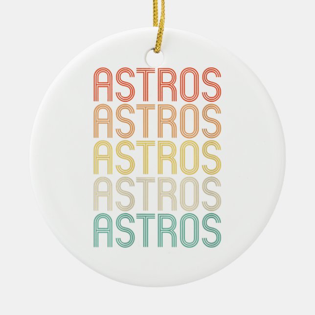 Womens Astros  Ceramic Ornament (Front)