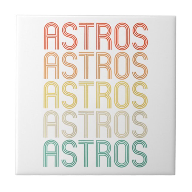 Womens Astros  Ceramic Tile (Front)