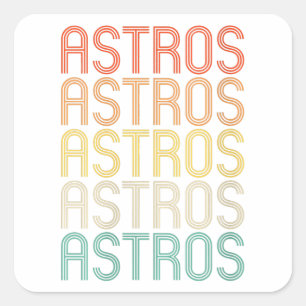 Womens Astros Square Sticker