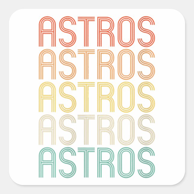 Womens Astros  Square Sticker (Front)